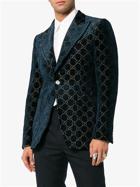 blue gucci blazer